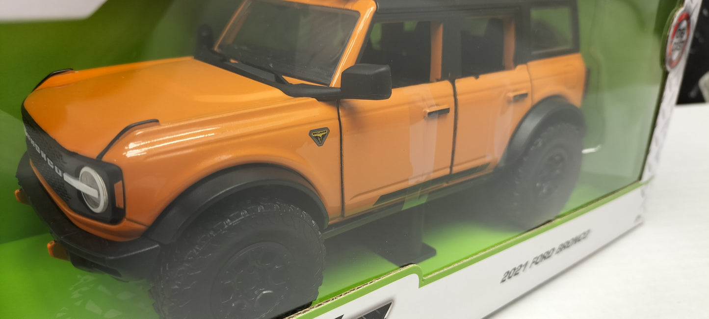 Jada Toys 1/24 Ford Bronco Orange 2021 Just Truck