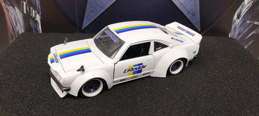 Jada Toys 1/24 Mazda RX-3 GReddy ToyoTires White CUSTOM