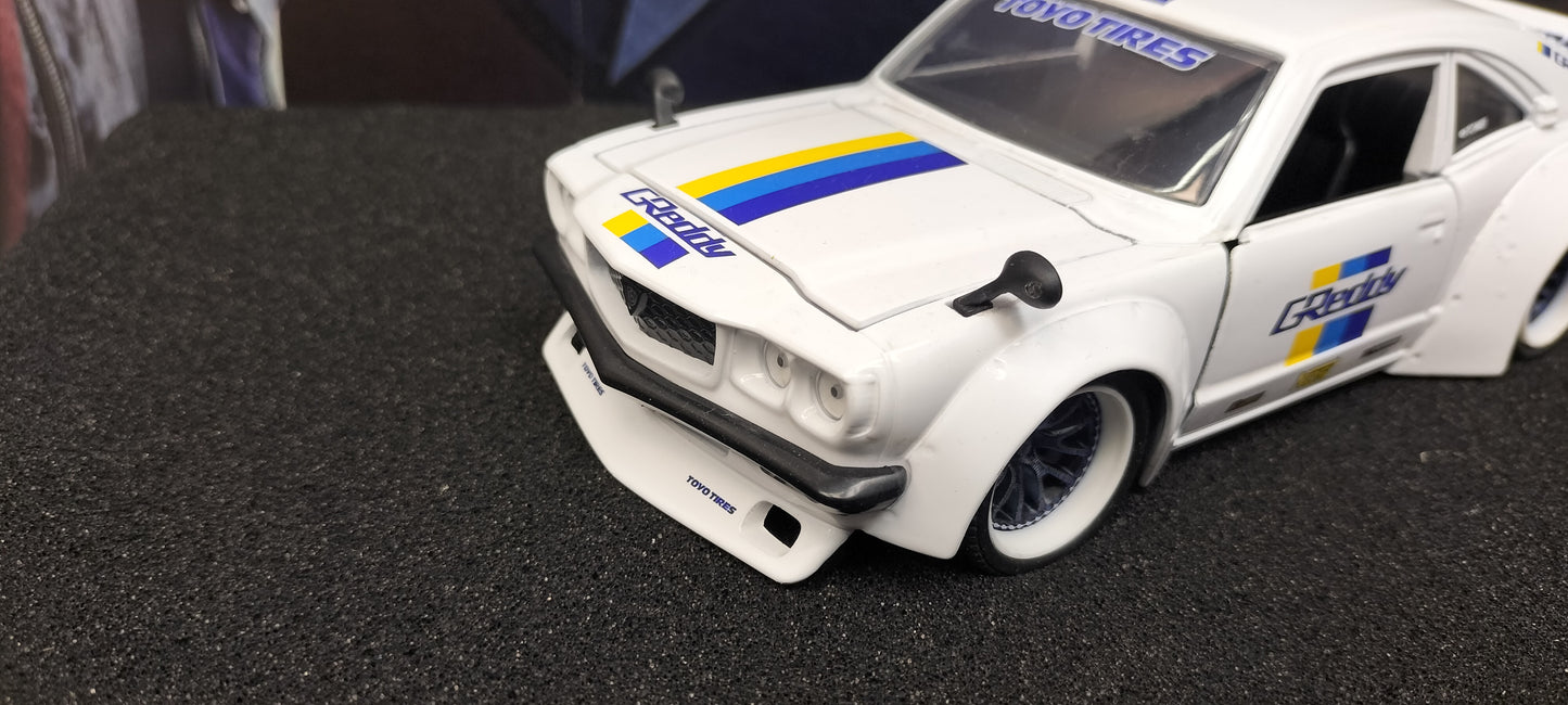 Jada Toys 1/24 Mazda RX-3 GReddy ToyoTires White CUSTOM
