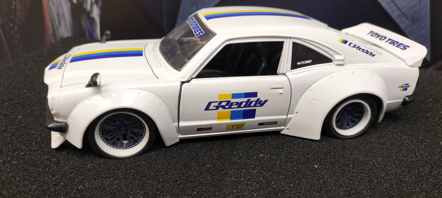 Jada Toys 1/24 Mazda RX-3 GReddy ToyoTires White CUSTOM