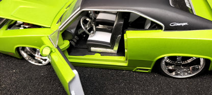 Jada Toys 1/24 Dodge Charger R/T 1970 Lime Green Big Time Muscle USED