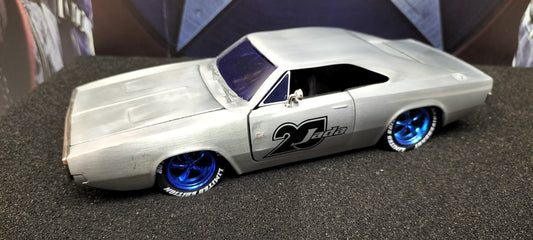Jada Toys 1/24 Dodge Charger R/T 1970 Silver 20th Anniversary Fast & Furious USED