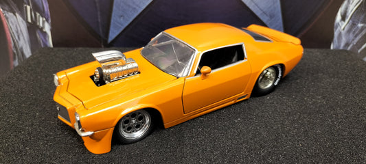 Jada Toys 1/24 Chevy Camaro 1971 Gasser Orange Big Time Muscle USED