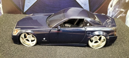 Hot Wheels 1/24 Cadillac XLR Dark Blue Dropotaro USED