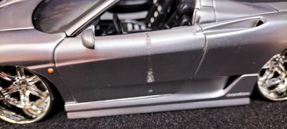 Hot Wheels 1/24 Ferrari 360 Spider Silver i Candy Red Dropotaro USED
