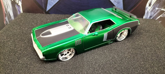 Jada Toys 1/24 Plymouth HEMI Cuda 1969 Green Big Time Muscle USED