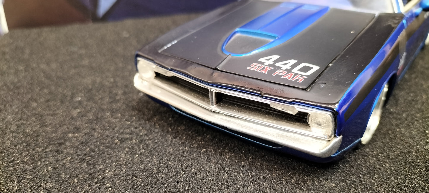 Jada Toys 1/24 Plymouth HEMI Cuda 1969 Blue Big Time Muscle USED