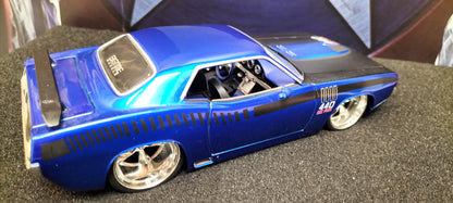 Jada Toys 1/24 Plymouth HEMI Cuda 1969 Blue Big Time Muscle USED