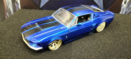 Jada Toys 1/24 Ford Mustang Shelby GT-500KR Blue 1967 Big Time Muscle USED