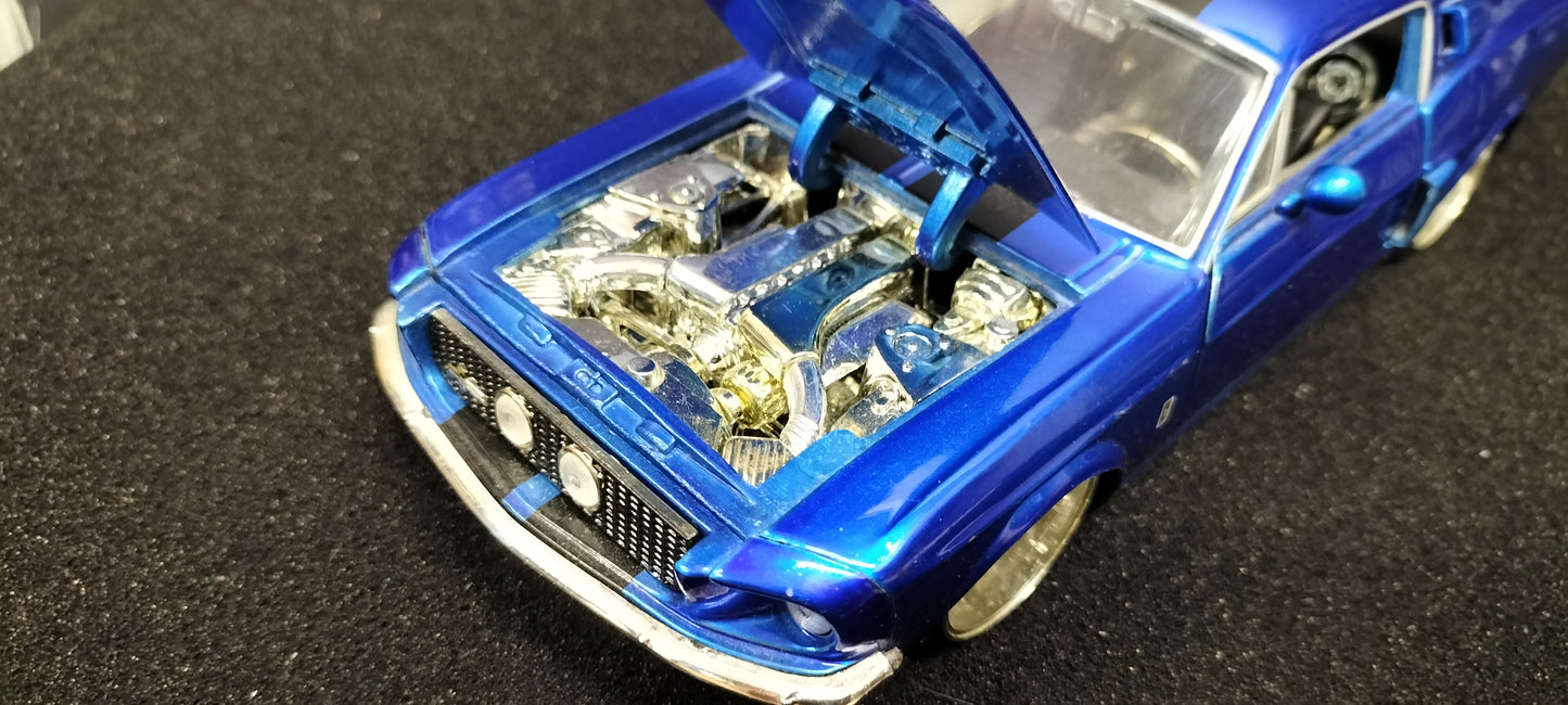 Jada Toys 1/24 Ford Mustang Shelby GT-500KR Blue 1967 Big Time Muscle USED