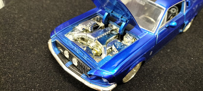 Jada Toys 1/24 Ford Mustang Shelby GT-500KR Blue 1967 Big Time Muscle USED