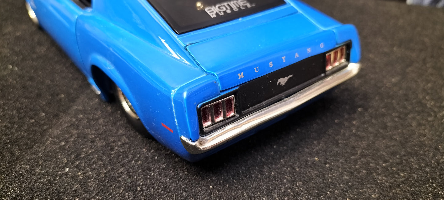 Jada Toys 1/24 Ford Mustang Boss 1970 Blue Edelbrock Race Big Time Muscle USED