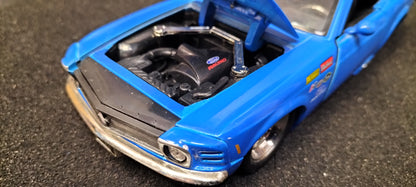 Jada Toys 1/24 Ford Mustang Boss 1970 Blue Edelbrock Race Big Time Muscle USED