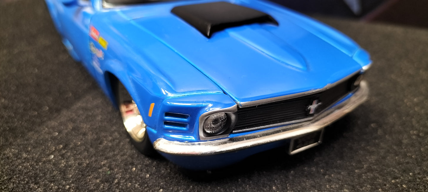 Jada Toys 1/24 Ford Mustang Boss 1970 Blue Edelbrock Race Big Time Muscle USED