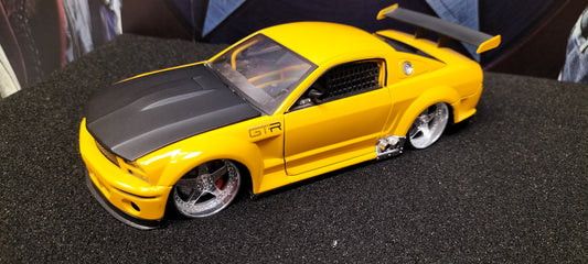 Jada Toys 1/24 Ford Mustang GTR Concept Yellow Big Time Muscle USED