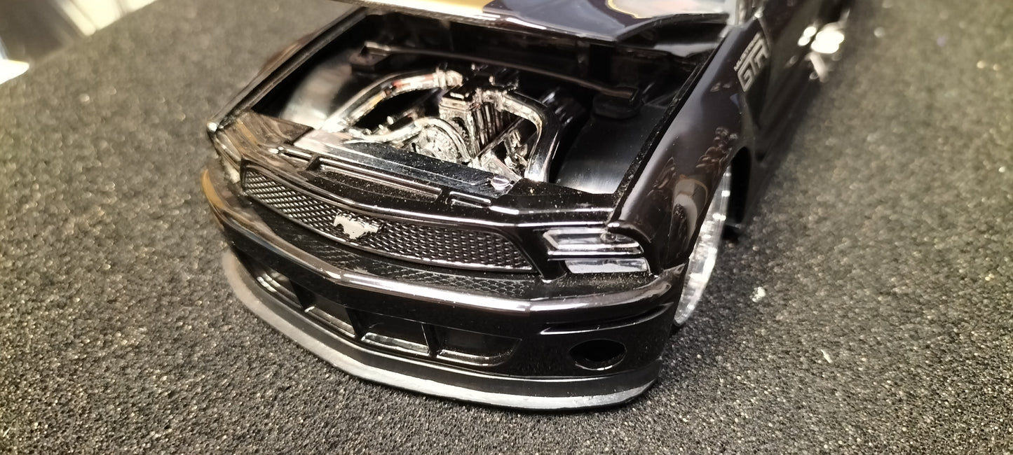 Jada Toys 1/24 Ford Mustang GTR Concept Black Gold Big Time Muscle USED