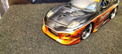 Jada Toys 1/24 Mazda RX-7 Drifting Cooper Black 1 Option-D JDM USED