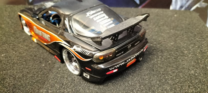 Jada Toys 1/24 Mazda RX-7 Drifting Cooper Black 1 Option-D JDM USED