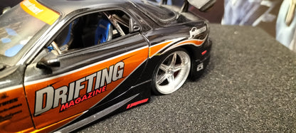 Jada Toys 1/24 Mazda RX-7 Drifting Cooper Black 2 Option-D JDM USED