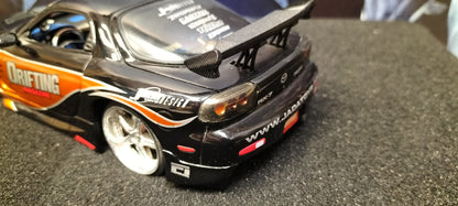 Jada Toys 1/24 Mazda RX-7 Drifting Cooper Black 2 Option-D JDM USED