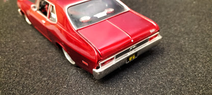 Maisto Design 1/24 Chevy Nova SS 1970 Candy Red USED
