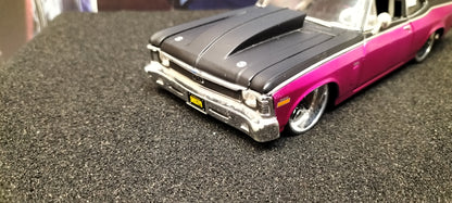 Maisto Design 1/24 Chevy Nova SS 1970 Purple Black USED