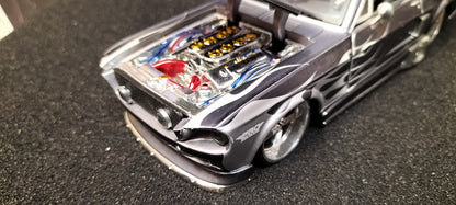 Maisto Design 1/24 Ford Mustang GT 1967 Gray Flame USED
