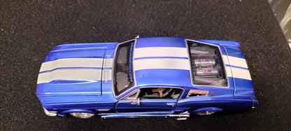 Maisto Design 1/24 Ford Mustang GT 1967 blue White Stripes USED