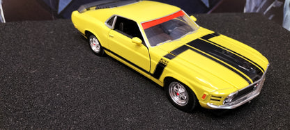Maisto Design 1/24 Ford Mustang 1970 Boss 302 Light Yellow USED WEELY