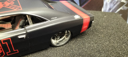 Maisto Design 1/24 Dodge Charger R/T 1969 Black Matt Skull USED