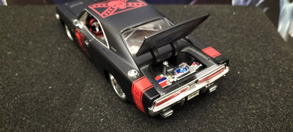 Maisto Design 1/24 Dodge Charger R/T 1969 Black Matt Skull USED