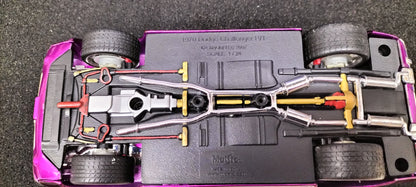 Maisto Design 1/24 Dodge Challenger R/T 1970 Purple Black Stripes USED