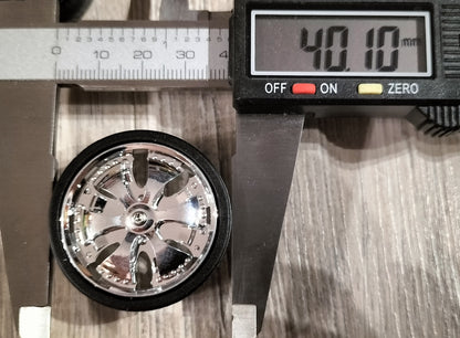 Custom Design 1/24 Koła ver.2 Chrome Spinner