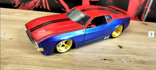 Jada Toys 1/24 Ford Mustang Mach1 Red Blue Custom