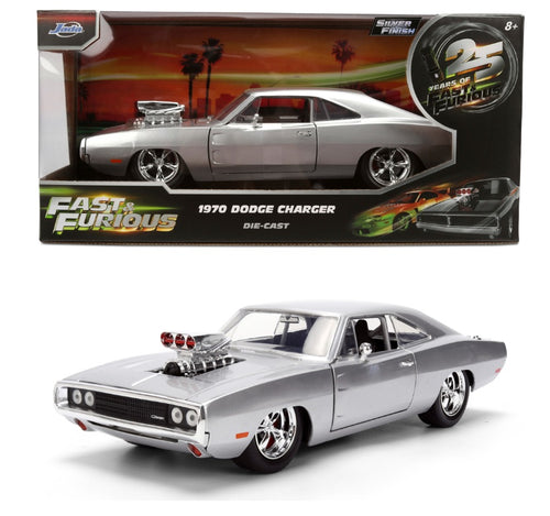 Jada Toys 1/24 Dodge Charger R/T Silver Fast & Furious wersja BRUSCH 25th Anniversary